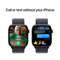 Apple Watch Series 10 GPS + Cellular 46mm Gagatsvart Aluminiumboett med Svartlila Sportloop
