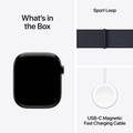 Apple Watch Series 10 GPS + Cellular 46mm Gagatsvart Aluminiumboett med Svartlila Sportloop