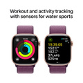 Apple Watch Series 10 GPS 42mm Roséguld Aluminiumboett med Plommon Sportloop
