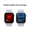 Apple Watch Series 10 GPS 42mm Silver Aluminiumboett med Dimblå Sportloop