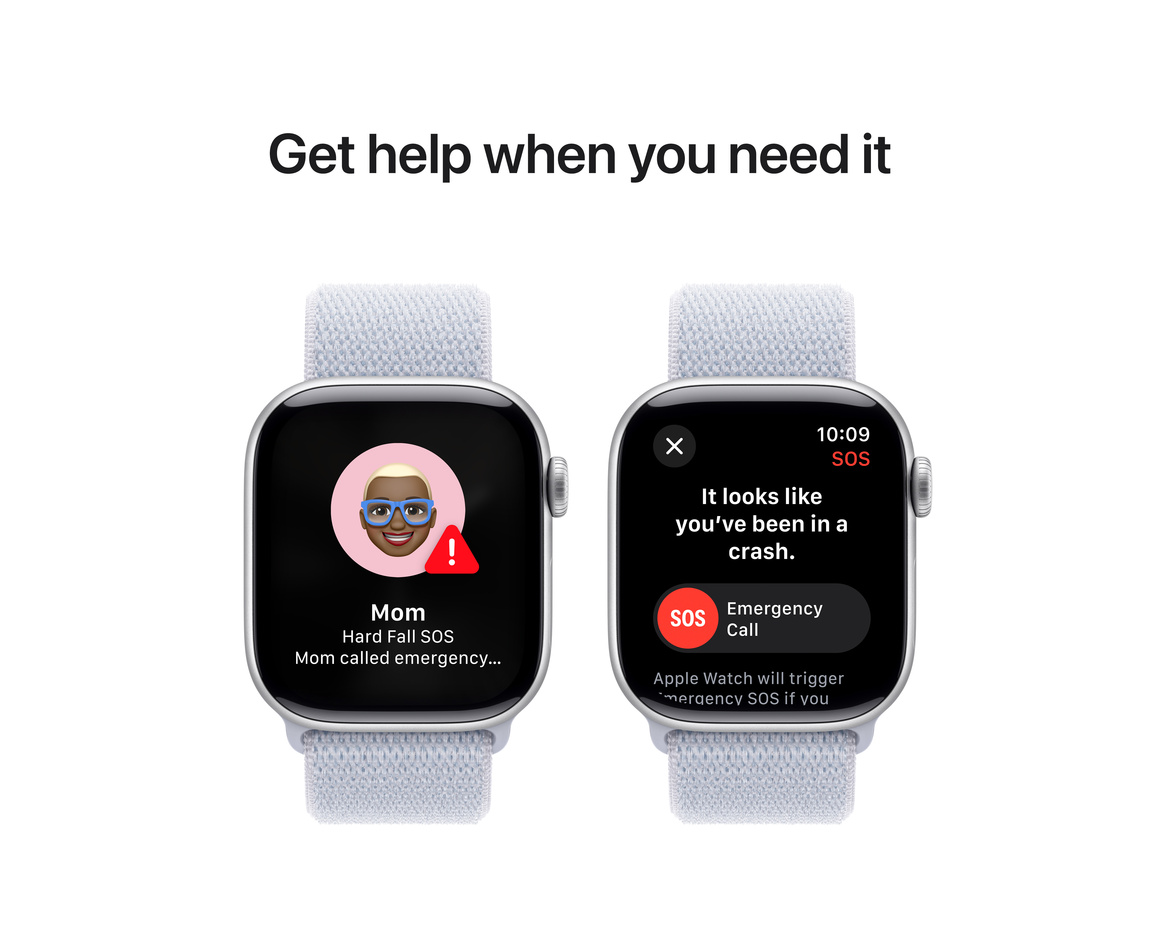 Apple Watch Series 10 GPS 42mm Silver Aluminiumboett med Dimblå Sportloop