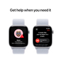Apple Watch Series 10 GPS 42mm Silver Aluminiumboett med Dimblå Sportloop