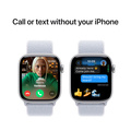 Apple Watch Series 10 GPS 42mm Silver Aluminiumboett med Dimblå Sportloop