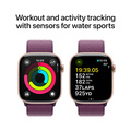 Apple Watch Series 10 GPS 46mm Roséguld Aluminiumboett med Plommon Sportloop