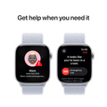 Apple Watch Series 10 GPS 46mm Silver Aluminiumboett med Dimblå Sportloop