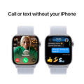 Apple Watch Series 10 GPS 46mm Silver Aluminiumboett med Dimblå Sportloop