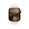 Apple Watch Series 10 GPS + Cellular 42mm Guld Titanboett med Stjärnglans Sportband - M/L