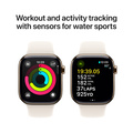 Apple Watch Series 10 GPS + Cellular 42mm Guld Titanboett med Stjärnglans Sportband - M/L