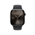 Apple Watch Series 10 GPS + Cellular 42mm Skiffer Titanboett med Svart Sportband - S/M