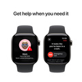 Apple Watch Series 10 GPS + Cellular 42mm Skiffer Titanboett med Svart Sportband - S/M