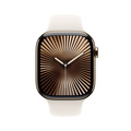 Apple Watch Series 10 GPS + Cellular 46mm Guld Titanboett med Stjärnglans Sportband - M/L