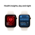 Apple Watch Series 10 GPS + Cellular 46mm Guld Titanboett med Stjärnglans Sportband - M/L