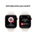 Apple Watch Series 10 GPS + Cellular 46mm Guld Titanboett med Stjärnglans Sportband - M/L