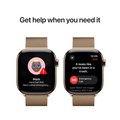 Apple Watch Series 10 GPS + Cellular 42mm Guld Titanboett med Guld Milanesisk loop