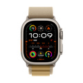 Apple Watch Ultra 2 GPS + Cellular 49mm Naturlig Titanboett med Ljusbrun Bergsloop - Small