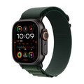 Apple Watch Ultra 2 GPS + Cellular 49mm Svart Titanboett med Mörkgrön Bergsloop - Small
