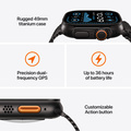 Apple Watch Ultra 2 GPS + Cellular 49mm Svart Titanboett med Mörkgrön Bergsloop - Small