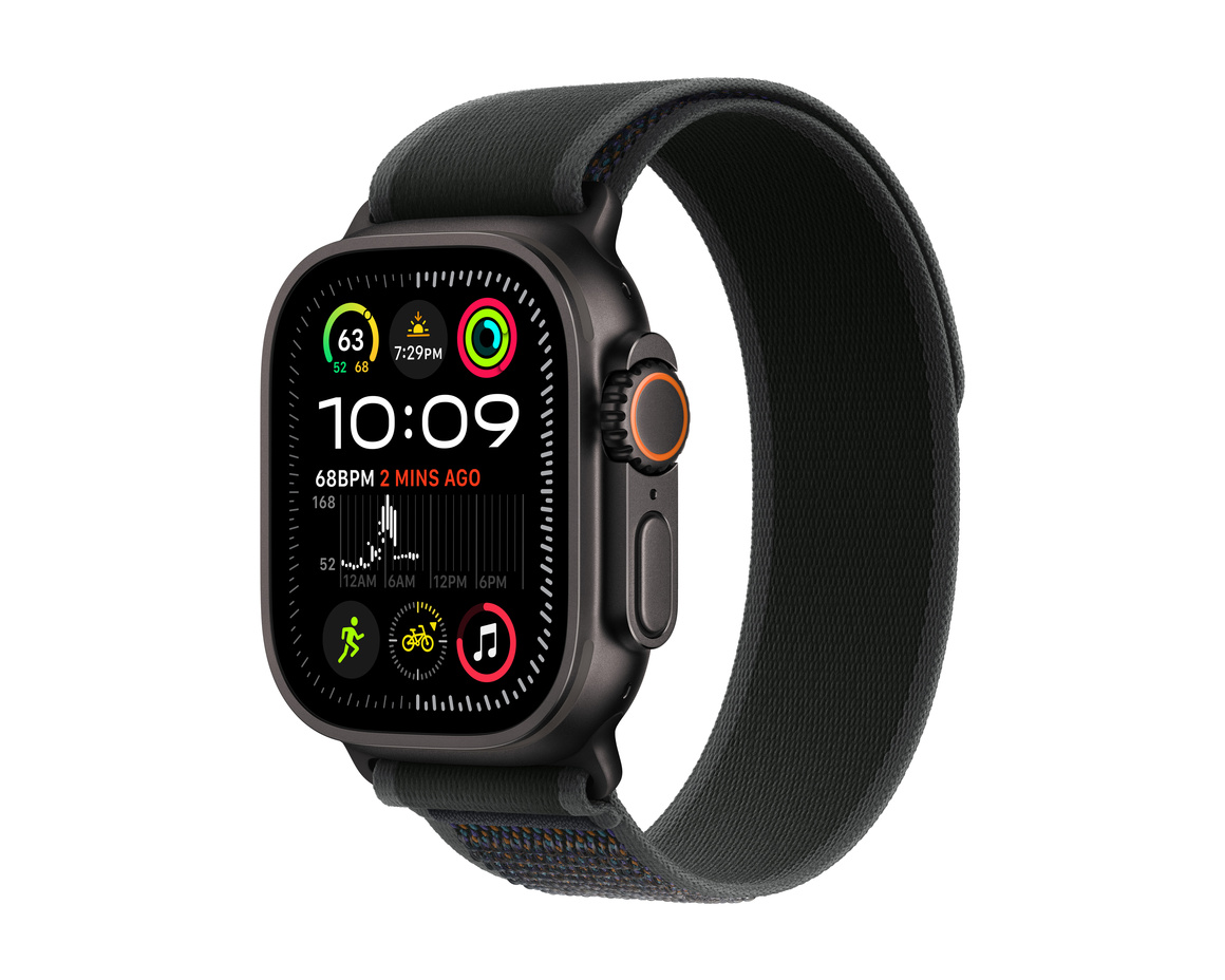 Apple Watch Ultra 2 GPS + Cellular 49mm Svart Titanboett med Svart Terrängloop - M/L