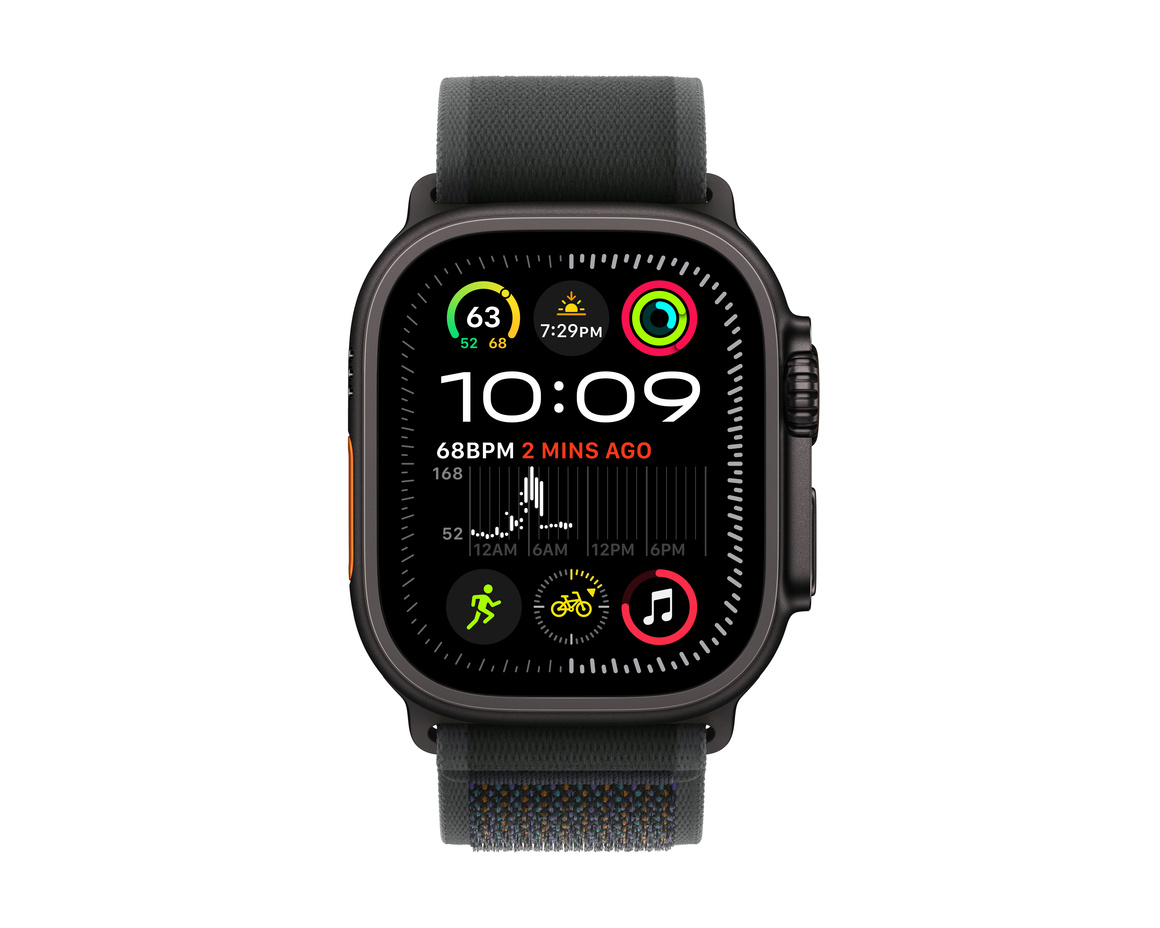 Apple Watch Ultra 2 GPS + Cellular 49mm Svart Titanboett med Svart Terrängloop - M/L