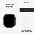 Apple Watch Ultra 2 GPS + Cellular 49mm Svart Titanboett med Svart Terrängloop - M/L