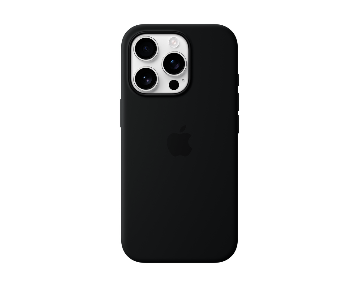Apple iPhone 16 Pro Silikonskal med MagSafe Svart