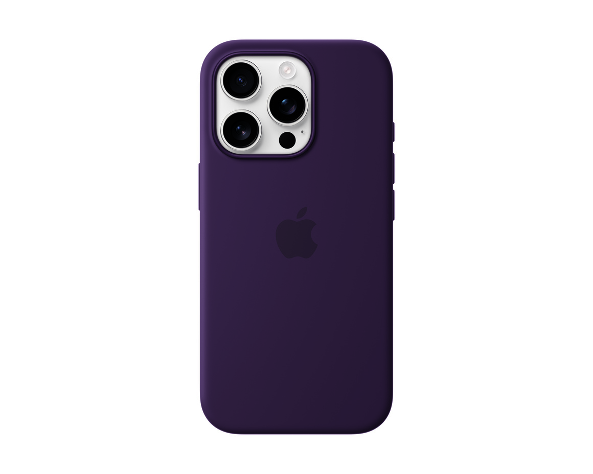 Apple iPhone 16 Pro Silikonskal med MagSafe Plommon