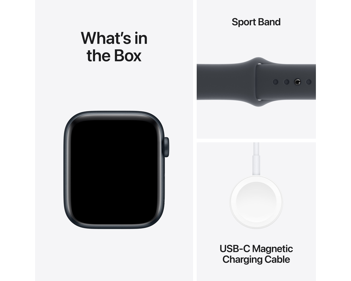 Apple Watch SE Midnatt 44mm GPS M/L