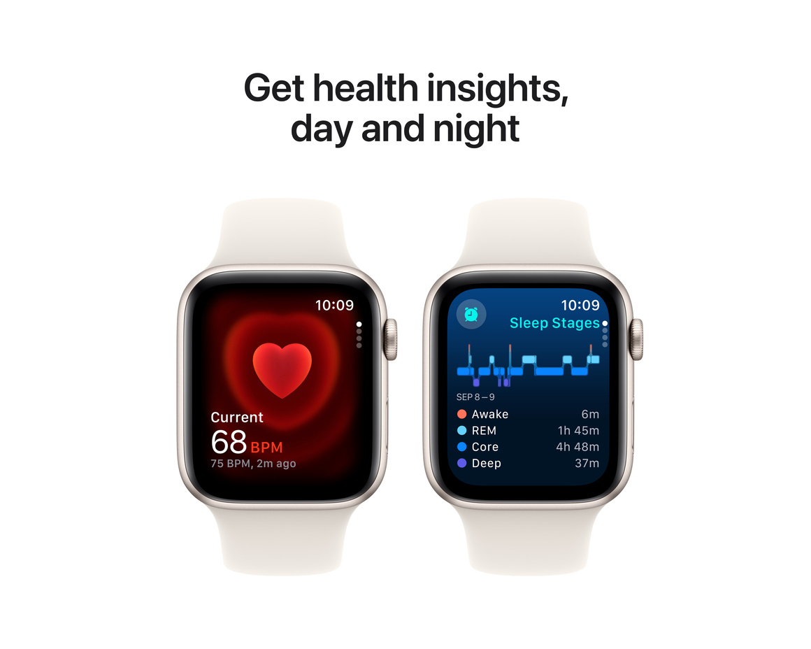 Apple Watch SE Stjärnglans 44mm GPS M/L