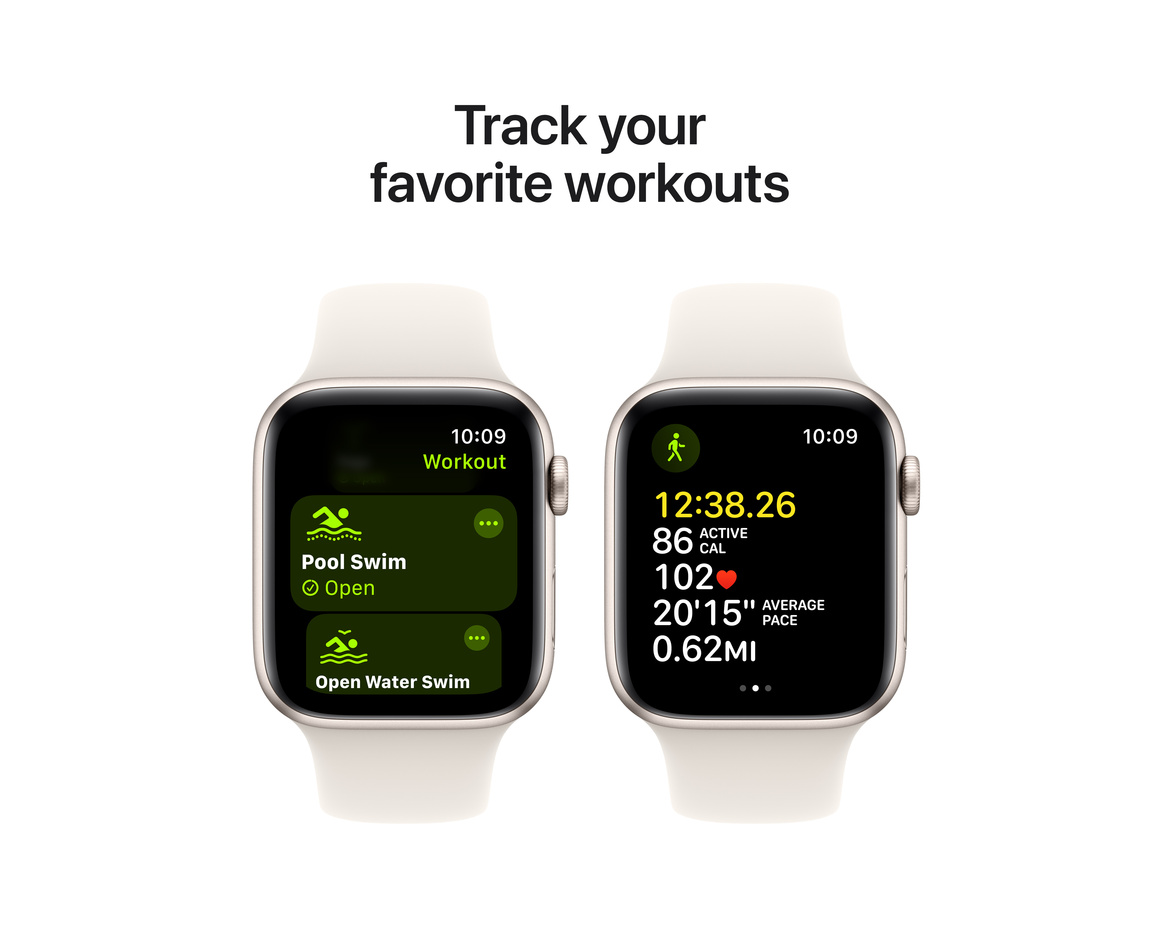 Apple Watch SE Stjärnglans 44mm GPS M/L