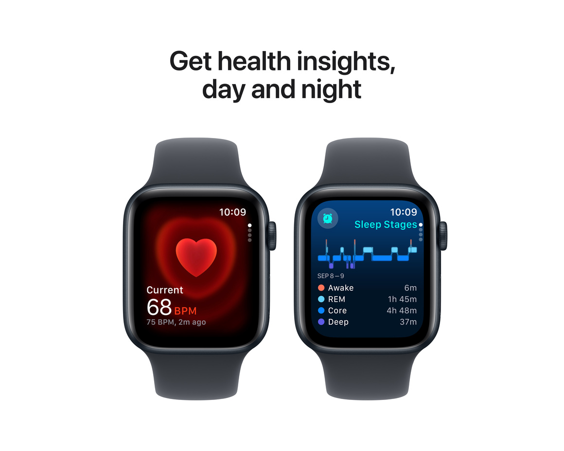Apple Watch SE Midnatt 44mm GPS + Cellular M/L