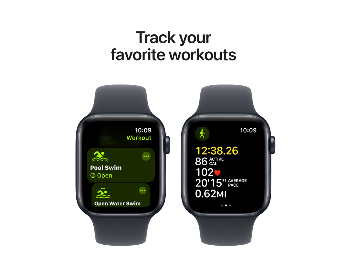 Apple Watch SE Midnatt 44mm GPS + Cellular M/L