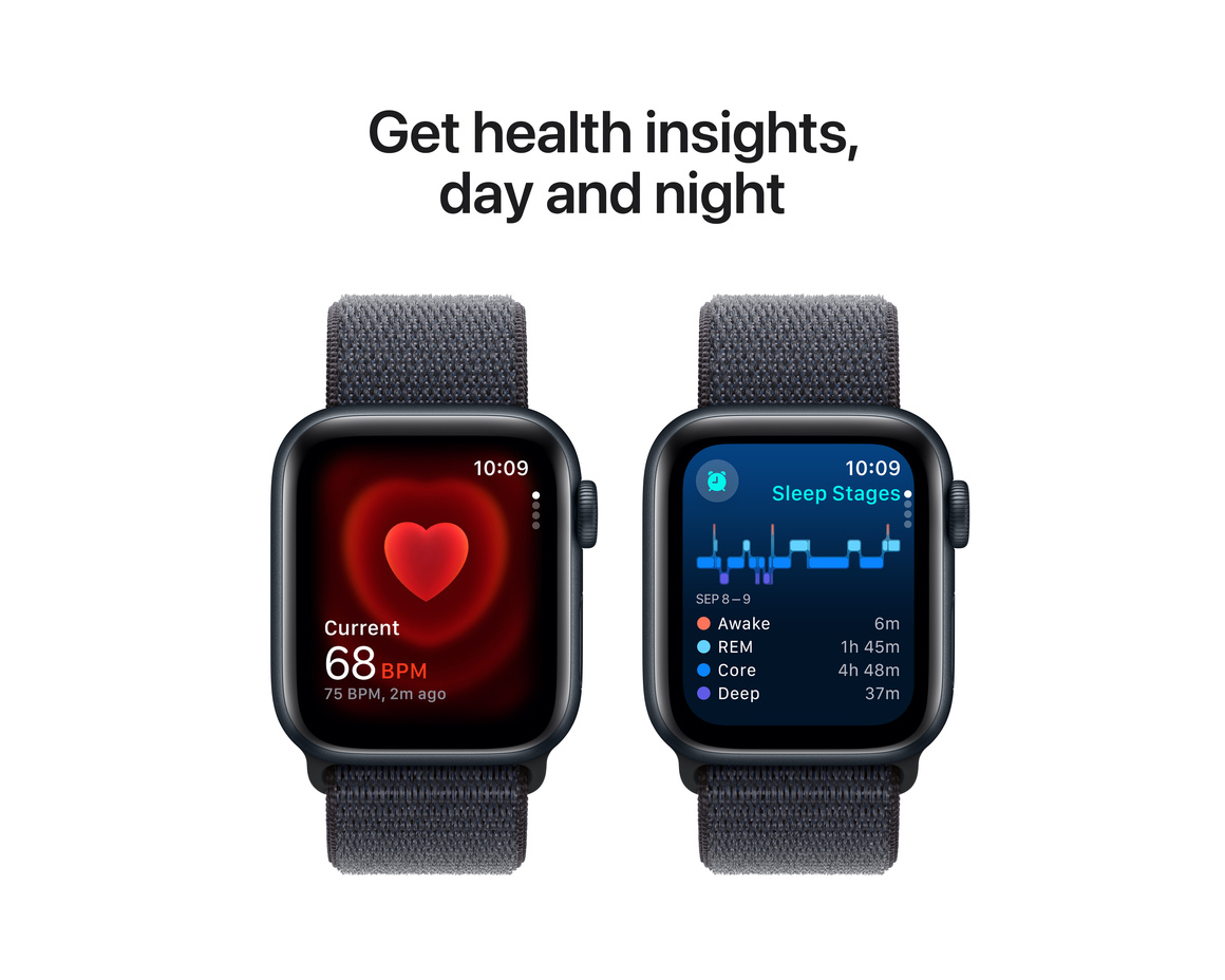 Apple Watch SE med Sportloop 2024 Midnatt 40mm GPS