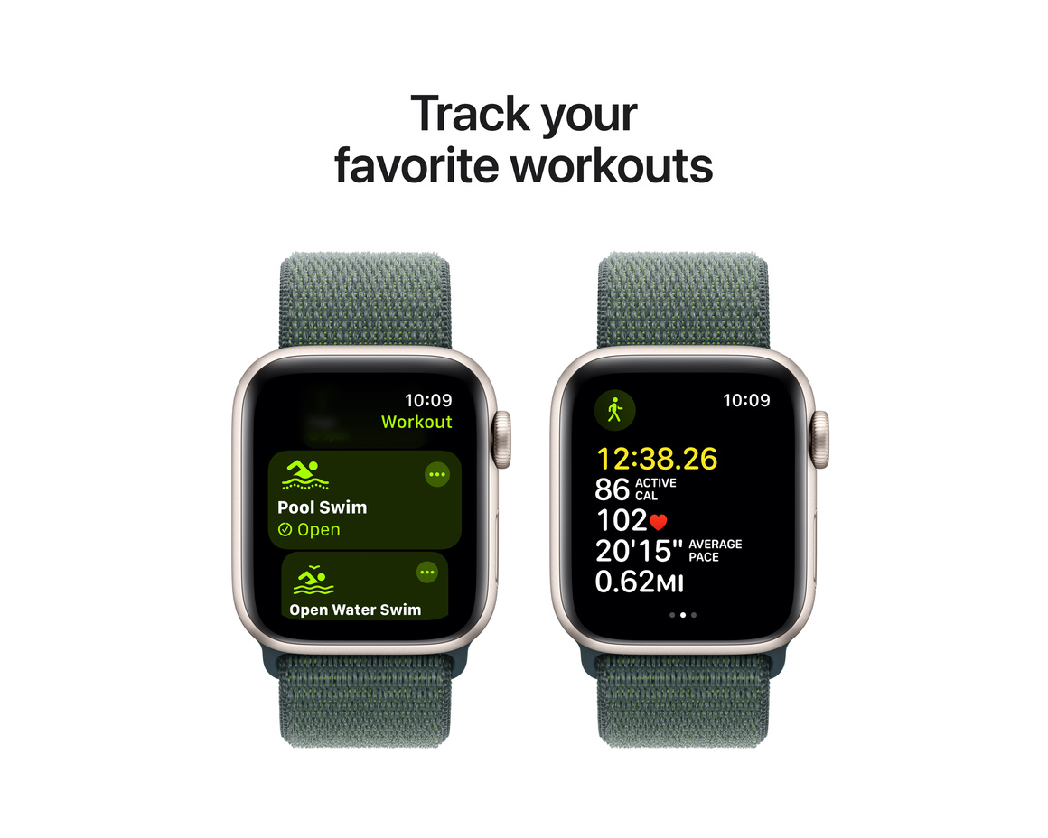 Apple Watch SE med Sportloop 2024 Stjärnglans 40mm GPS