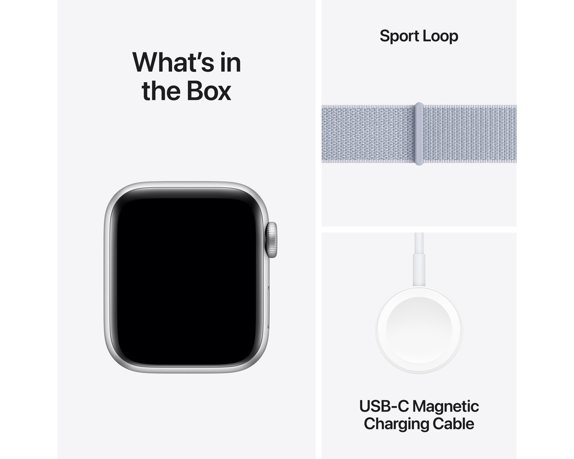 Apple Watch SE med Sportloop 2024 Silver 40mm GPS