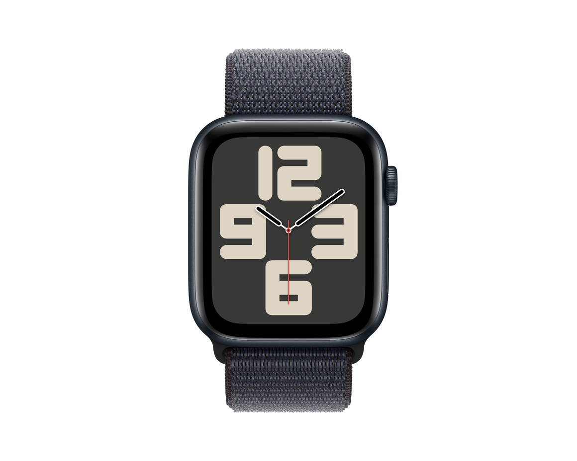 Apple Watch SE med Sportloop 2024 Midnatt 44mm GPS