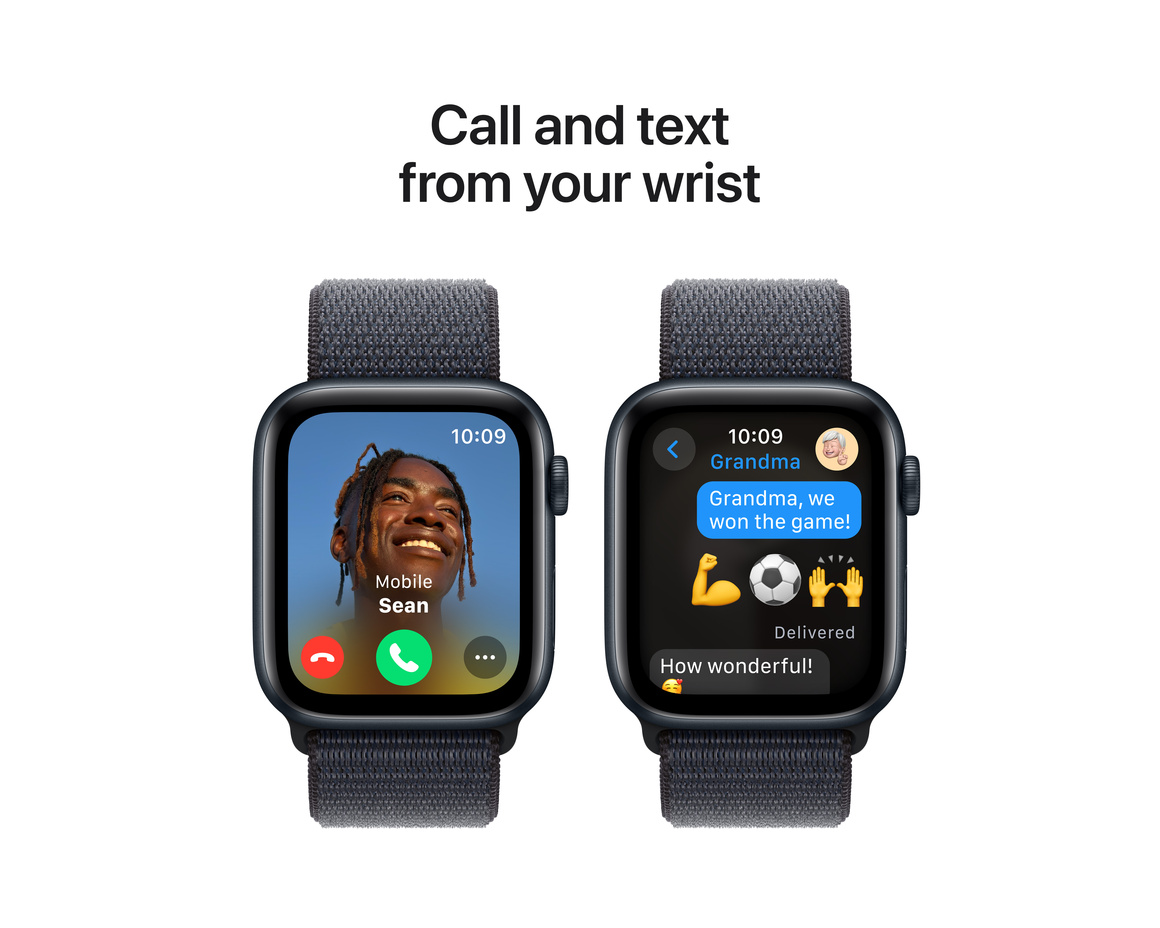 Apple Watch SE med Sportloop 2024 Midnatt 44mm GPS
