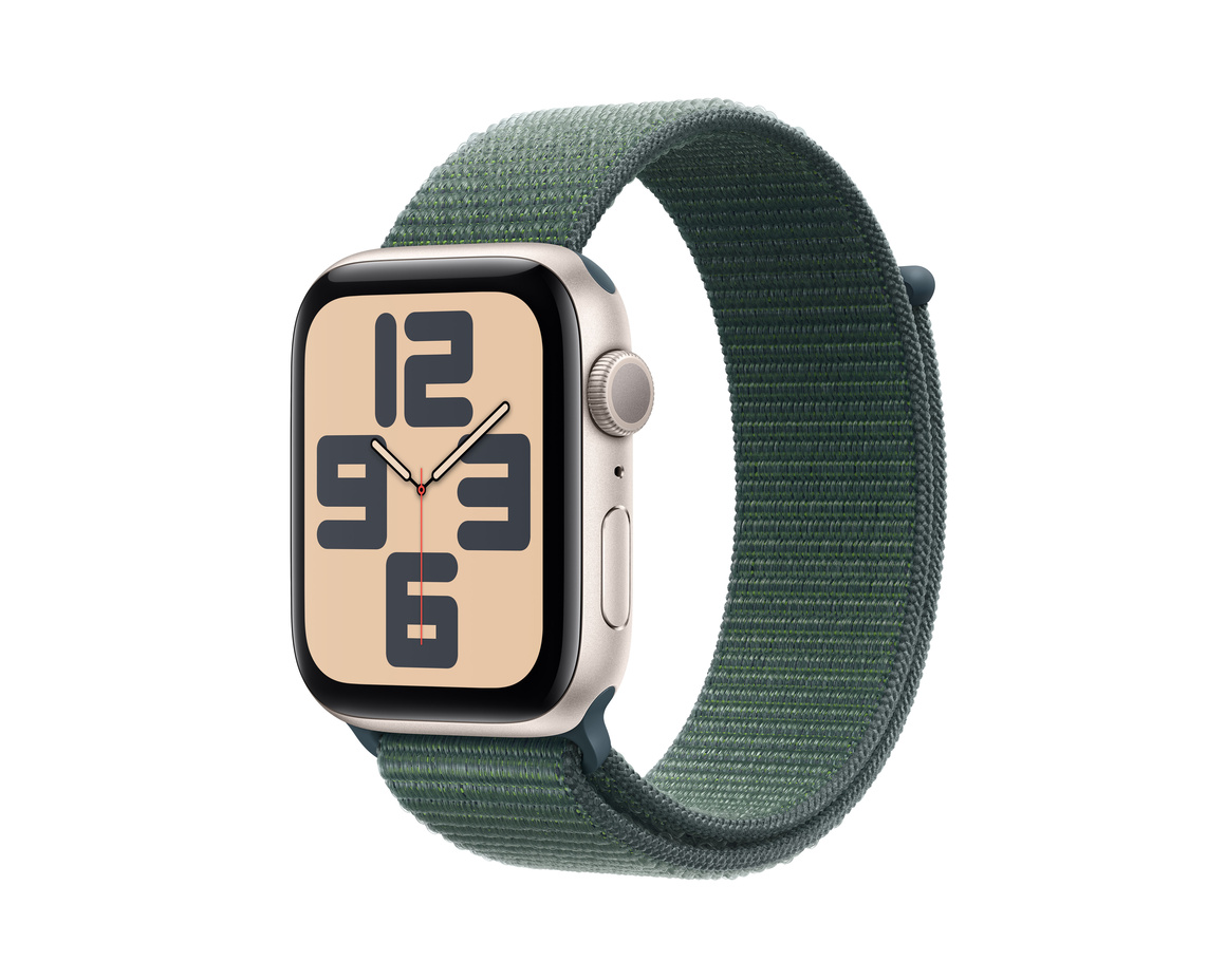 Apple Watch SE med Sportloop 2024 Stjärnglans 44mm GPS