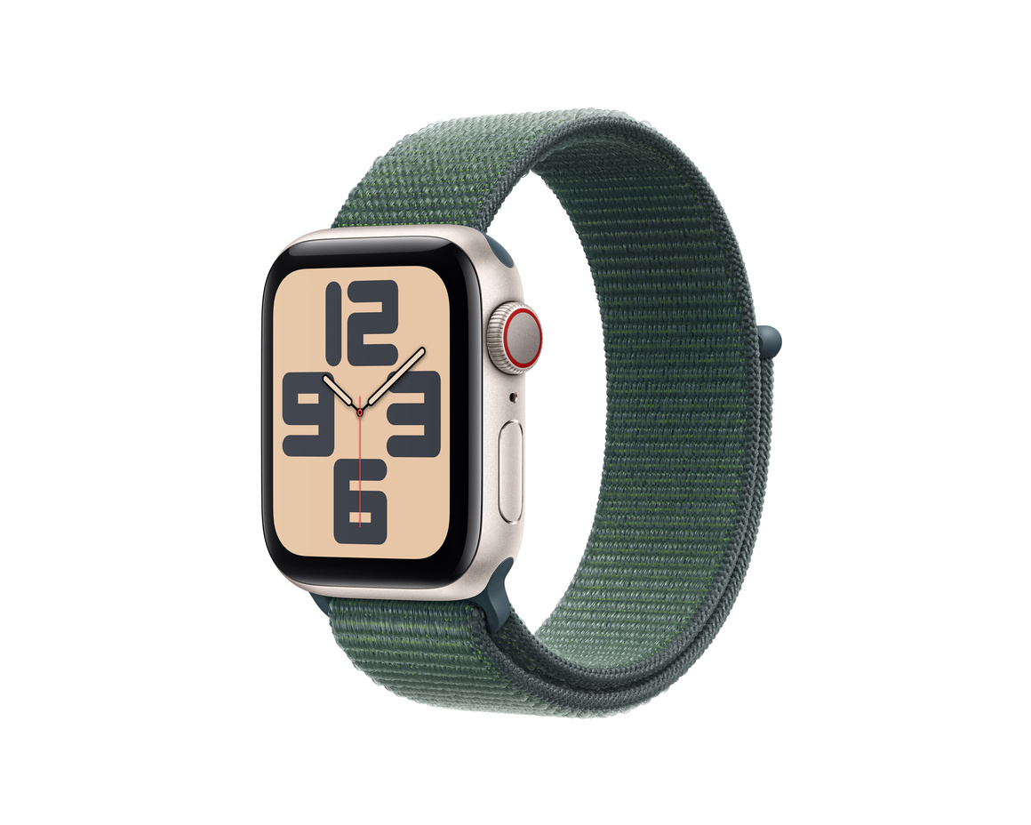 Apple Watch SE med Sportloop 2024 Stjärnglans 40mm GPS + Cellular