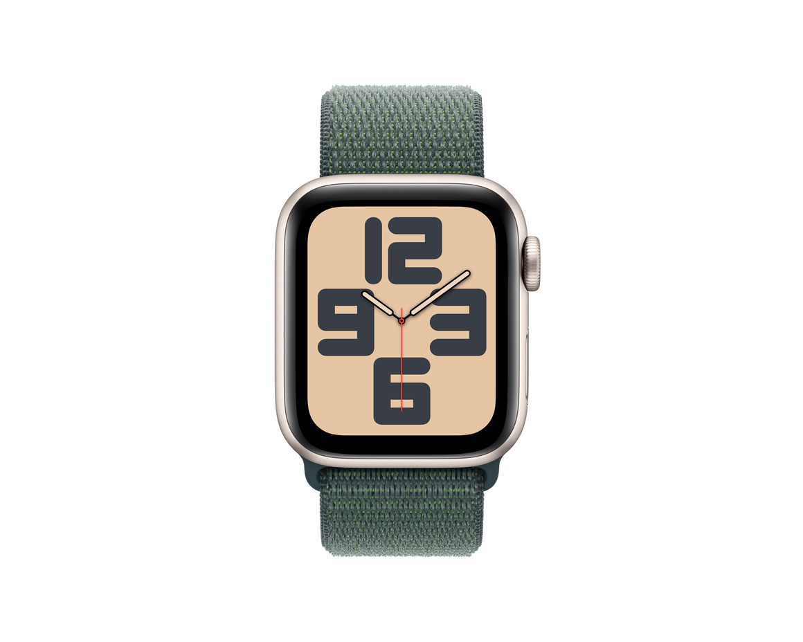 Apple Watch SE med Sportloop 2024 Stjärnglans 40mm GPS + Cellular