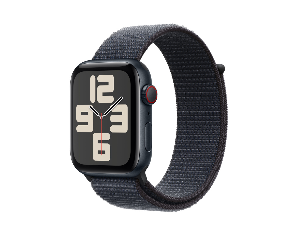 Apple Watch SE med Sportloop 2024 Midnatt 44mm GPS + Cellular