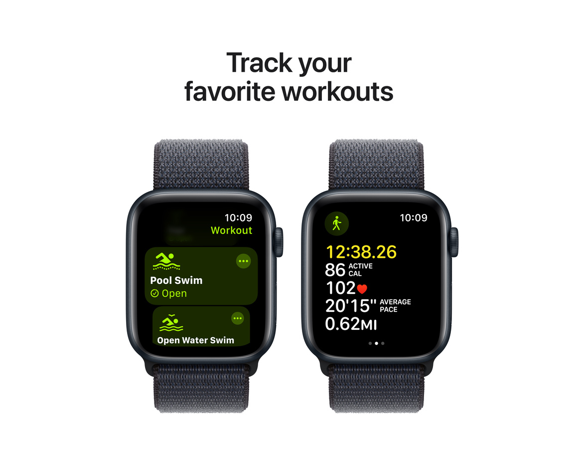Apple Watch SE med Sportloop 2024 Midnatt 44mm GPS + Cellular