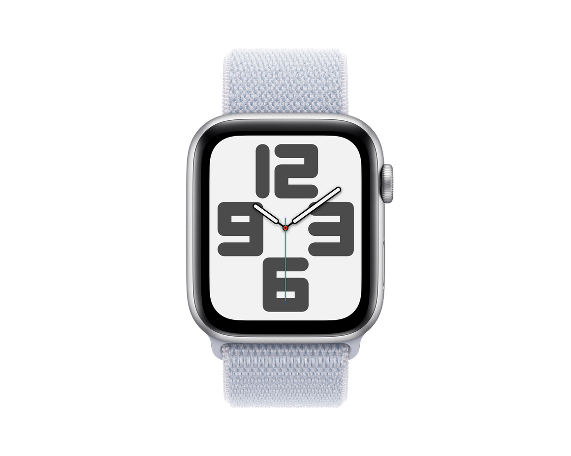 Apple Watch SE med Sportloop 2024 Silver 44mm GPS + Cellular