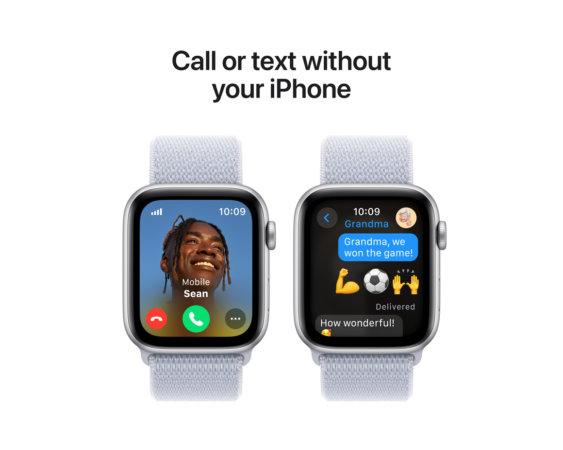 Apple Watch SE med Sportloop 2024 Silver 44mm GPS + Cellular
