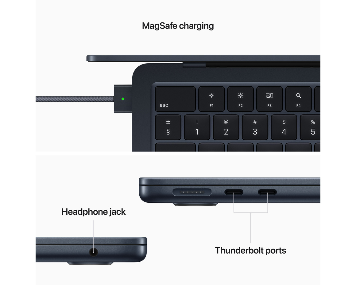 MacBook Air 13 M2 8-core CPU, 8-core GPU/16GB/256GB Midnatt