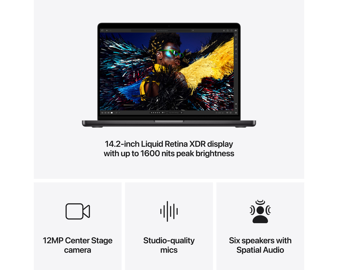MacBook Pro 14 M4 Pro 14‑core CPU, 20‑core GPU/24GB/1TB SSD Rymdsvart