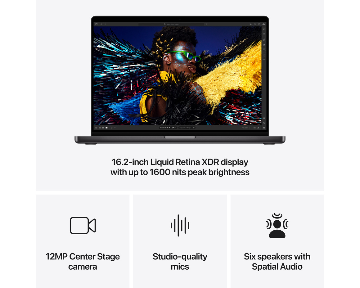 MacBook Pro 16 M4 Max 16‑core CPU, 40‑core GPU/48GB/1TB SSD Rymdsvart