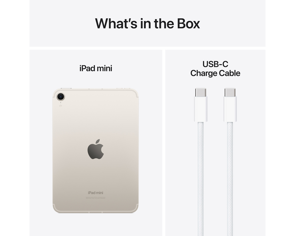 Apple iPad Mini (2024) Stjärnglans 256 GB Wi-Fi + Cellular