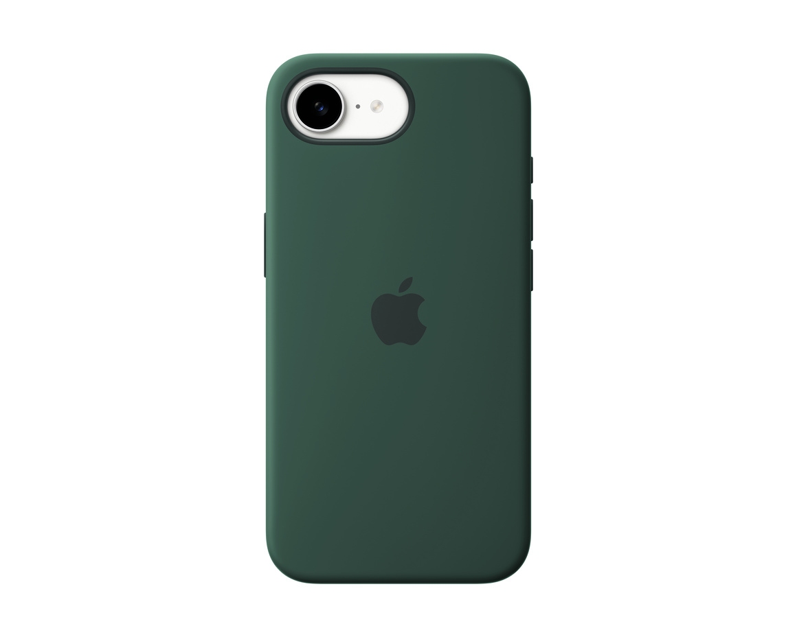iPhone 16e Silikonskal Blågrön
