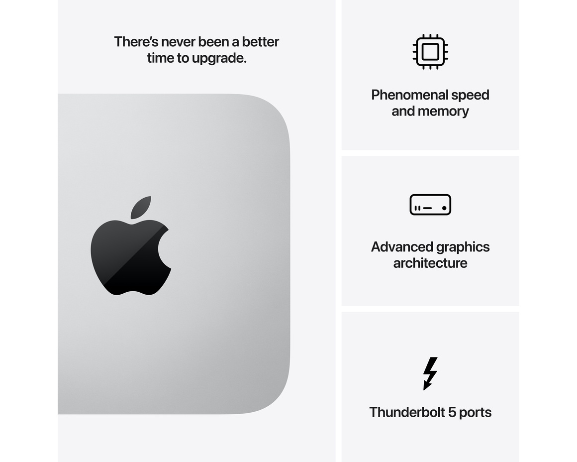 Mac Studio: Apple M3 Ultra chip med 28‑core CPU, 60‑core GPU, 96GB, 1TB