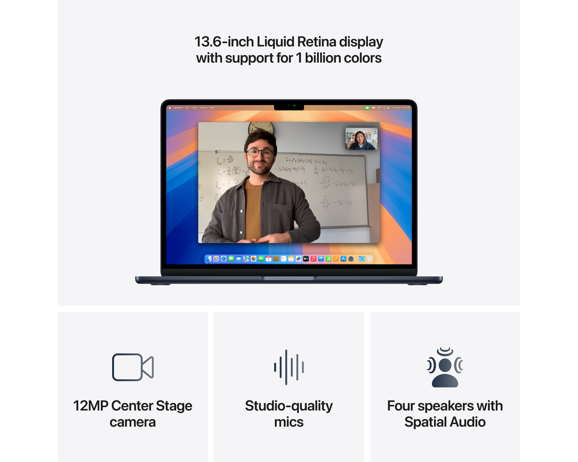 MacBook Air 13 M4 chip, 10-core CPU,10-core GPU/24GB/512GB SSD - Midnatt